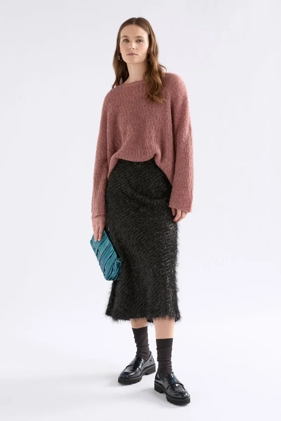 Agna Pattern Sweater Rosewood Agna Pattern Sweater Rosewood