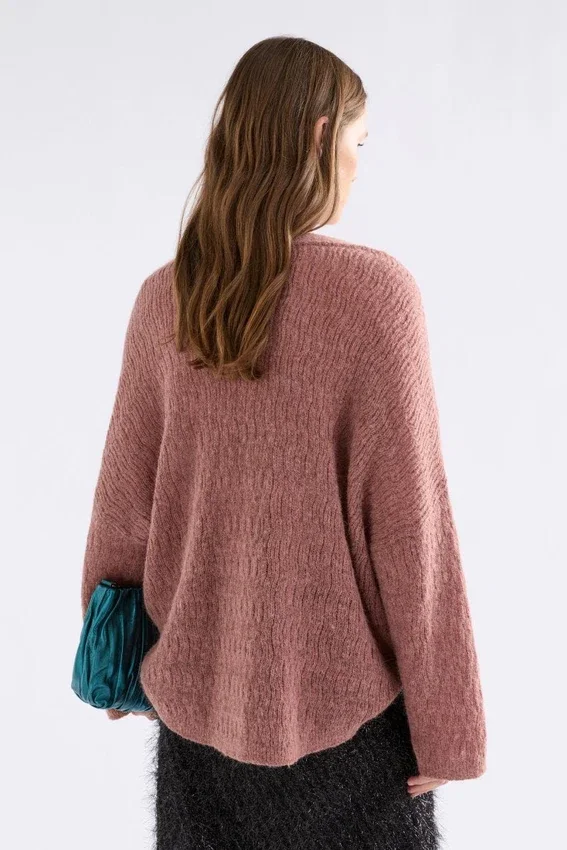 Agna Pattern Sweater Rosewood Agna Pattern Sweater Rosewood