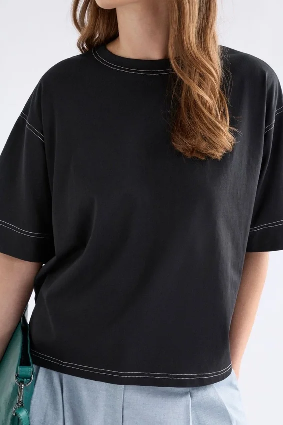Famke T-Shirt Black Famke T-Shirt Black