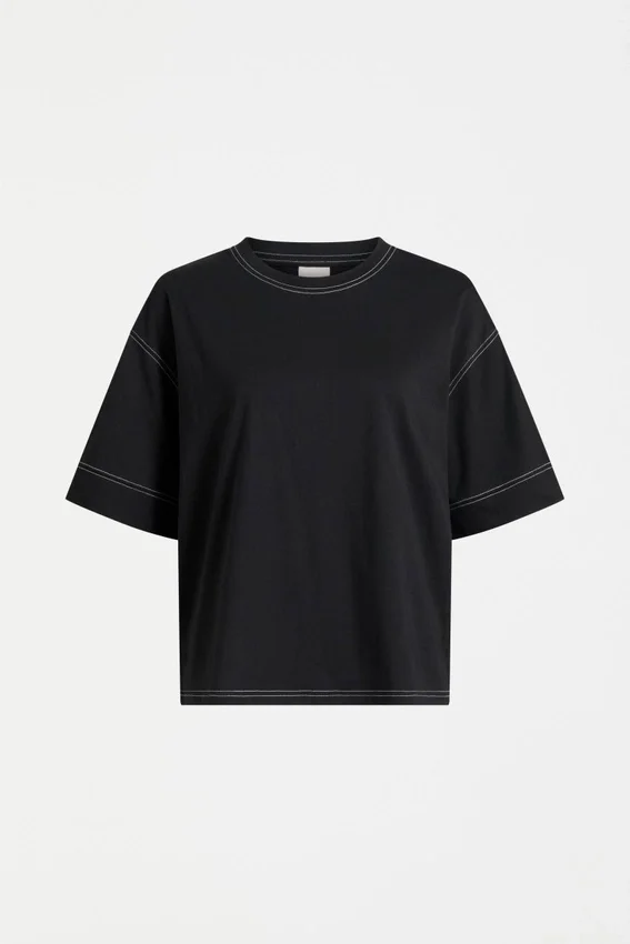 Famke T-Shirt Black Famke T-Shirt Black