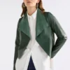 Fine Leather Jacket Milan Green