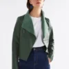 Fine Leather Jacket Milan Green
