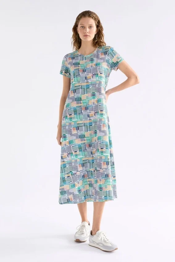 Haki Dress Chess Print Haki Dress Chess Print