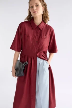 Llinen Light Dress Bordeaux