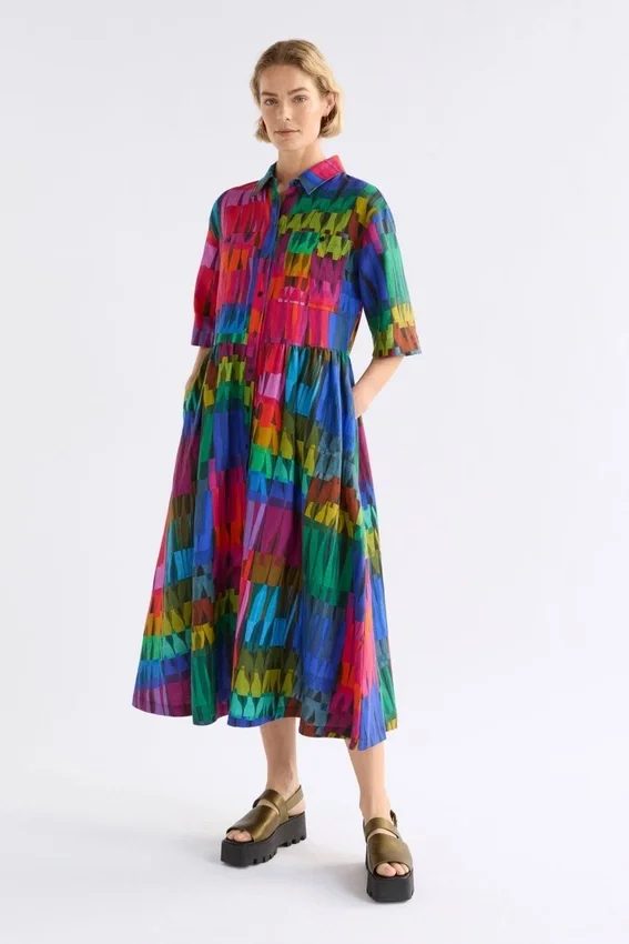 Llinen Light Dress Lind Print Llinen Light Dress Lind Print