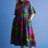 Llinen Light Dress Lind Print Llinen Light Dress Lind Print