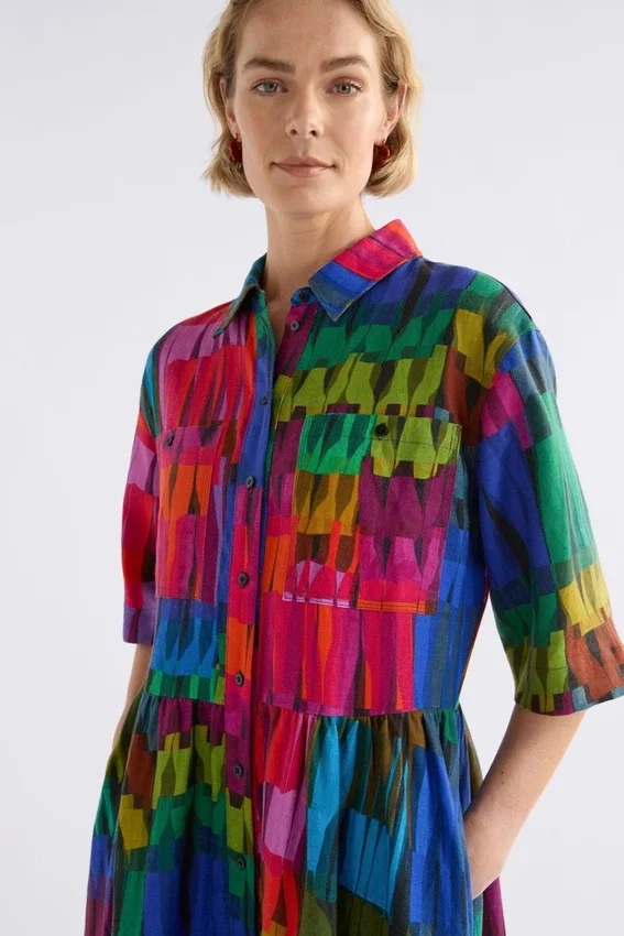 Llinen Light Dress Lind Print Llinen Light Dress Lind Print