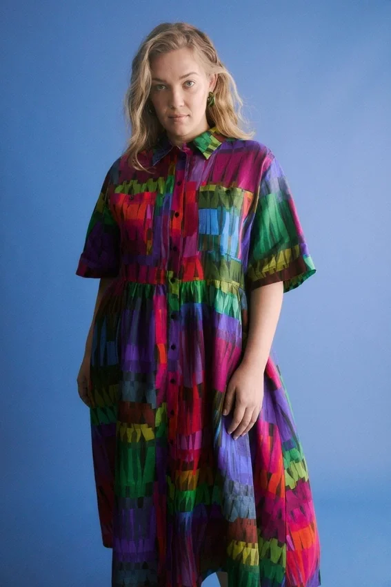 Llinen Light Dress Lind Print Llinen Light Dress Lind Print