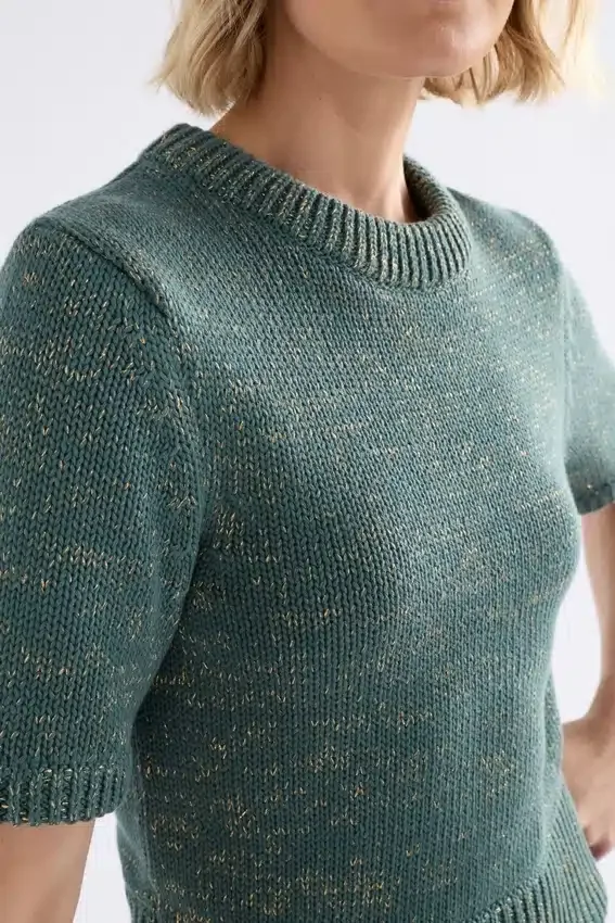 Luft Lurex Knit Top Sage Gold Luft Lurex Knit Top Sage Gold