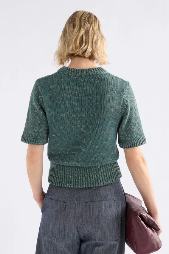 Luft Lurex Knit Top Sage Gold Luft Lurex Knit Top Sage Gold
