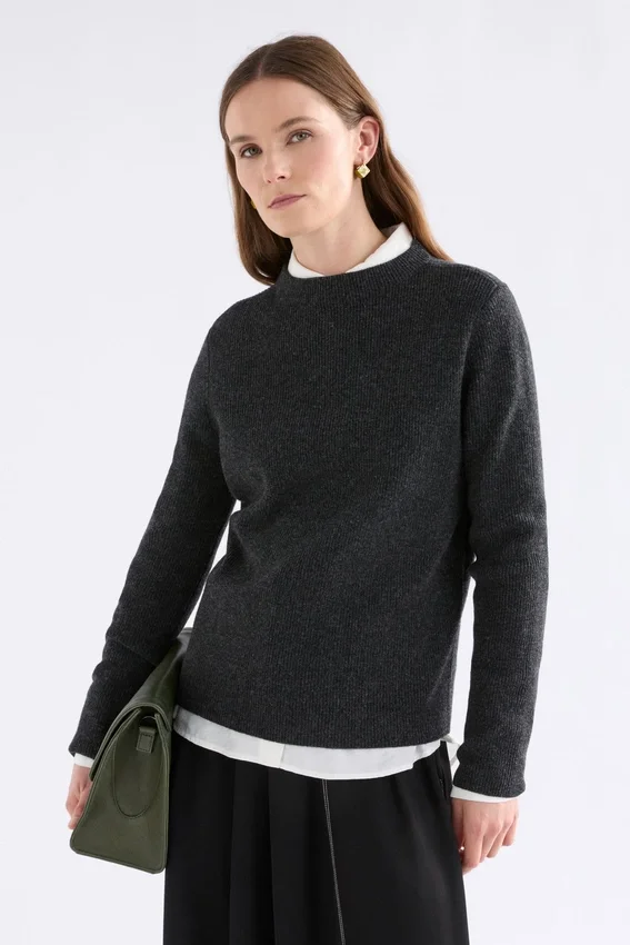 Nevis Merino Sweater Charcoal Nevis Merino Sweater Charcoal