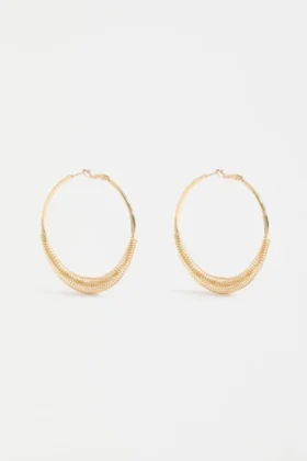 Solf Metallic Hoop Earring Solf Metallic Hoop Earring