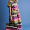 Tilko Linen Shirt Dress Lysbro Print Tilko Linen Shirt Dress Lysbro Print