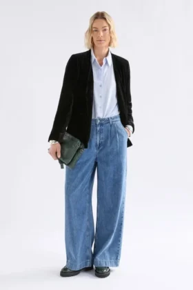 Velvet Soft Blazer Jacket Black