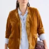 Velvet Soft Blazer Jacket Golden Velvet Soft Blazer Jacket Golden